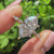 Lab grown marquise engagement ring with distance pave details
