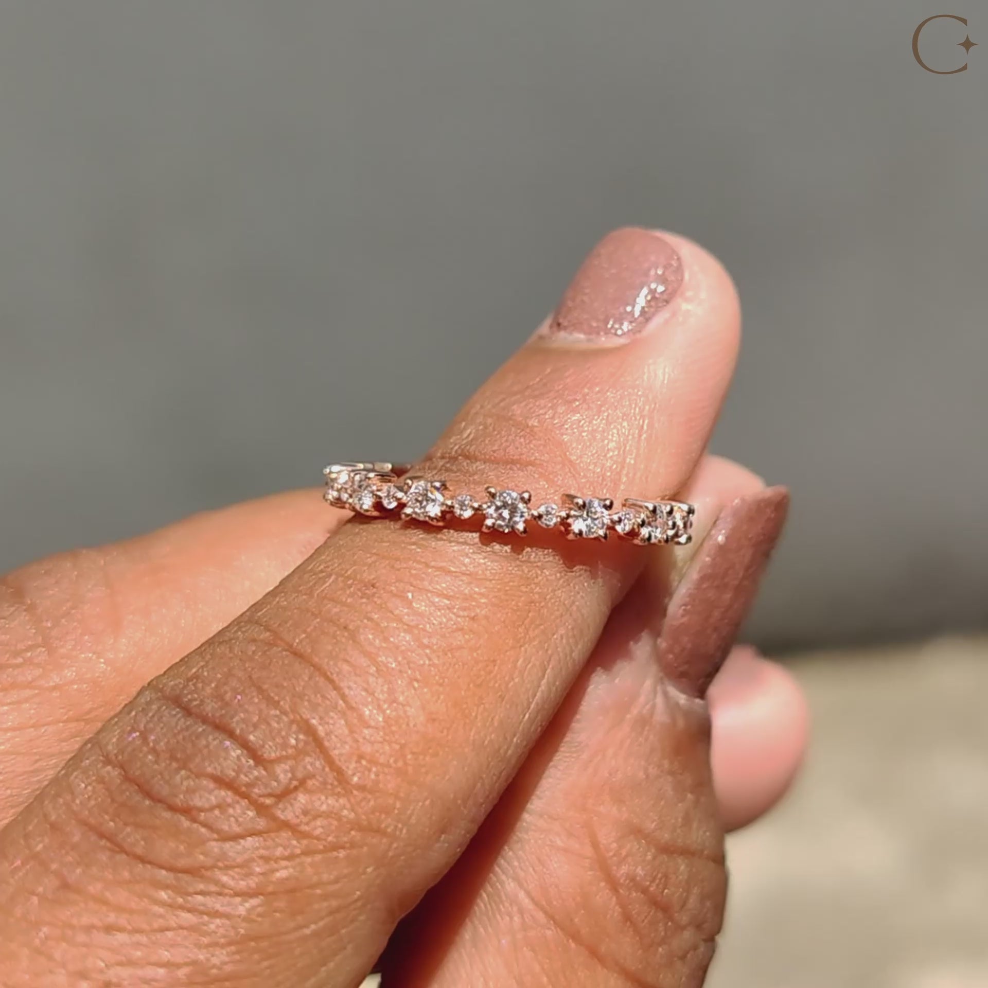 Lab Grown Diamond Rose Gold Eternity Band