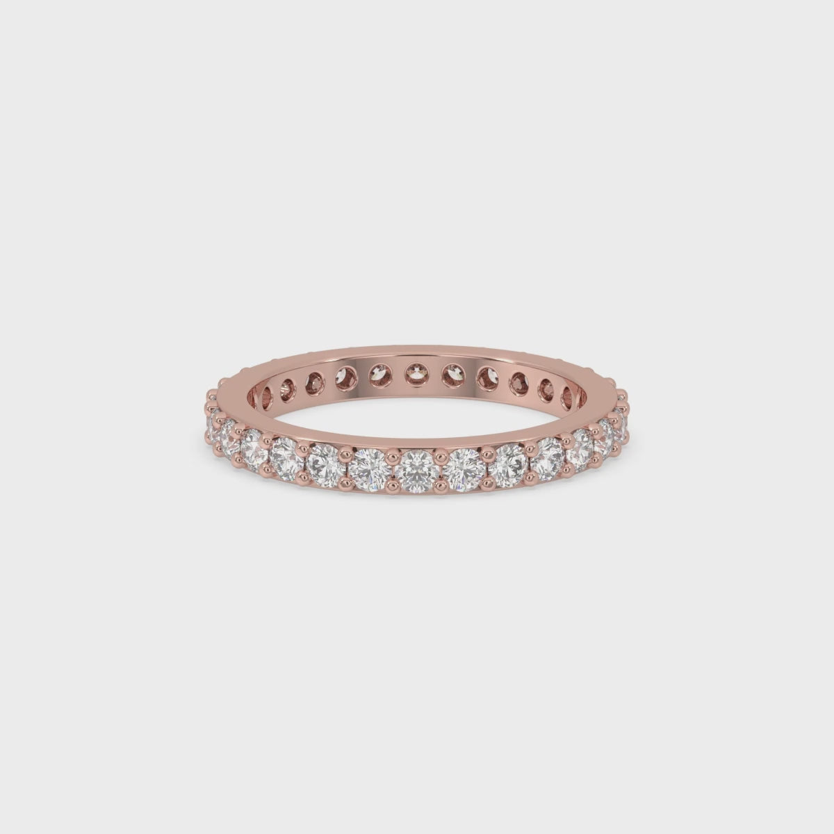 Full Diamond Eternity Band In Rose Gold