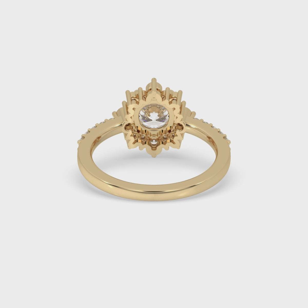 Round Halo Engagement Ring