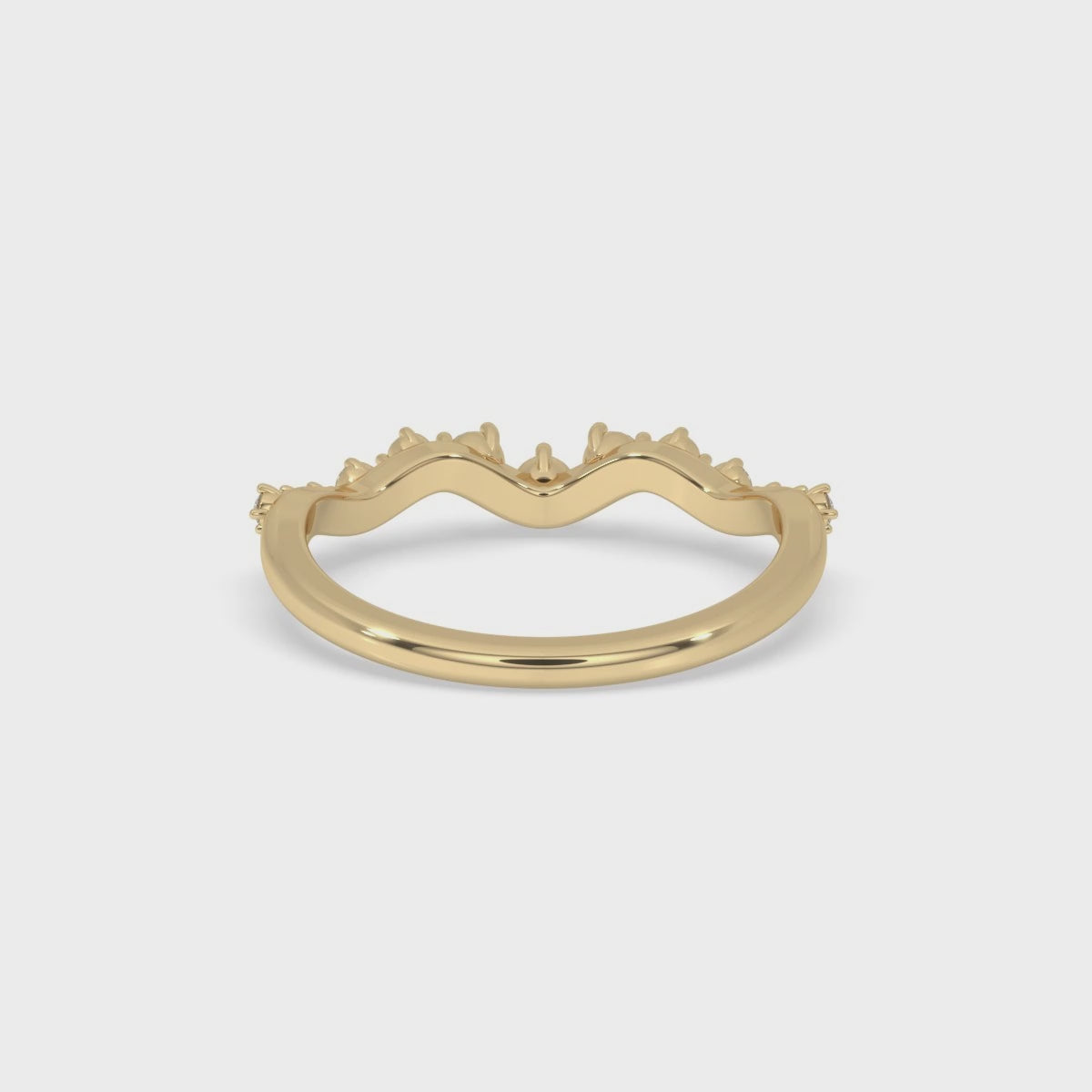 Tiara Wedding Band Yellow Gold – Timeless Royal Design