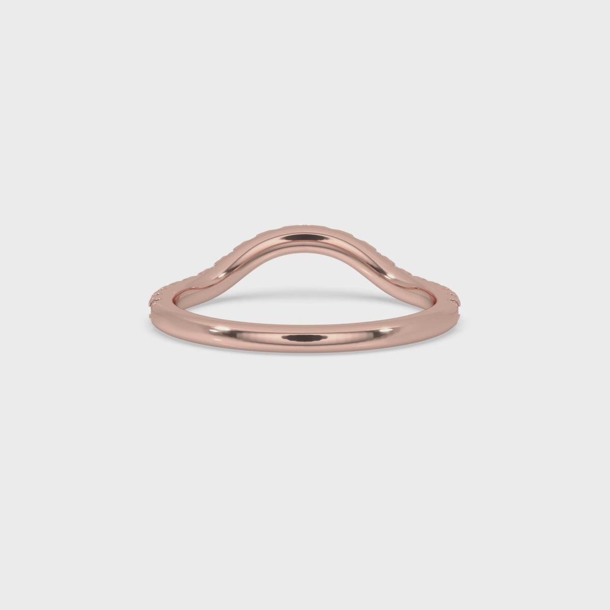 Curvy Wedding Band - Round Diamond