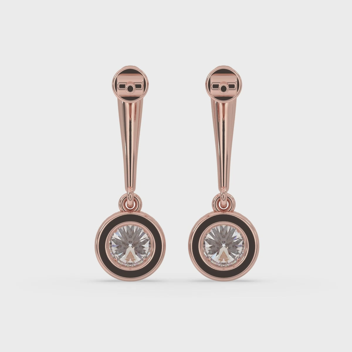 Diamond Drop Earrings - Halo Style
