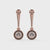 Diamond Drop Earrings - Halo Style