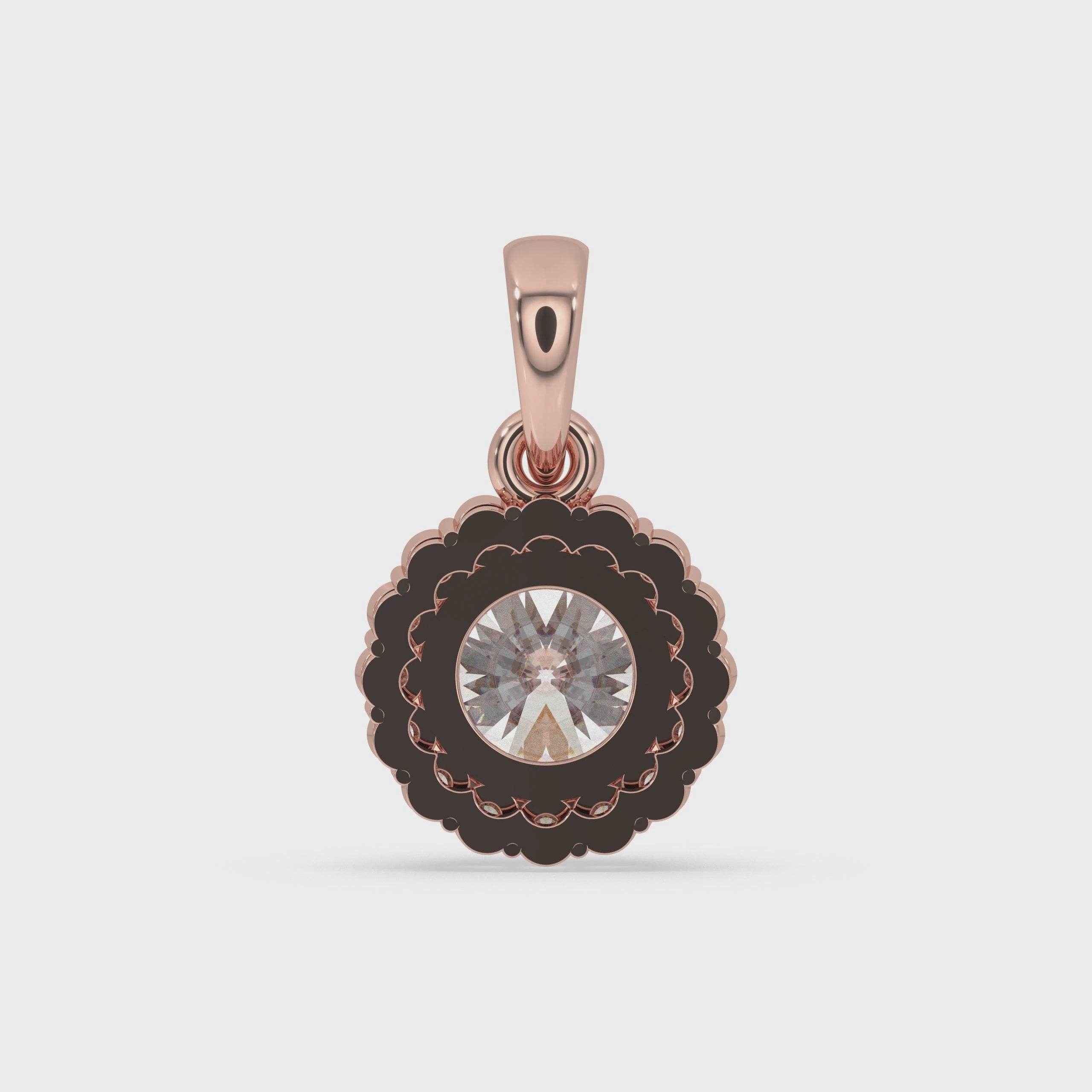 Halo Pendant – Round Cut Diamond