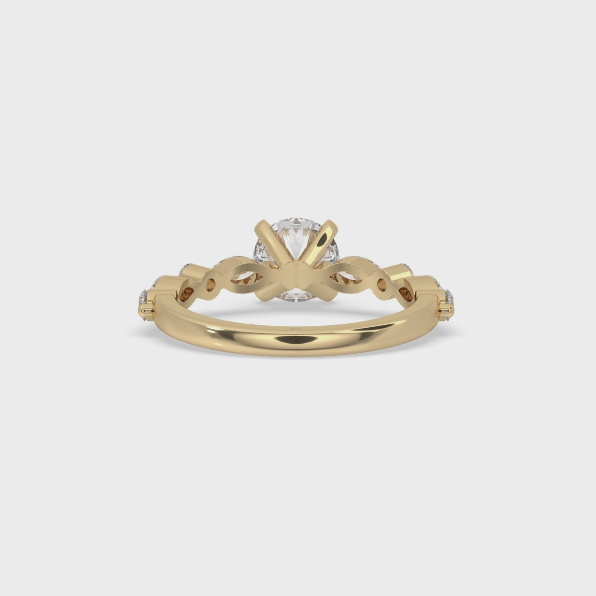 Round Cut Diamond Ring in Classic Prong Setting