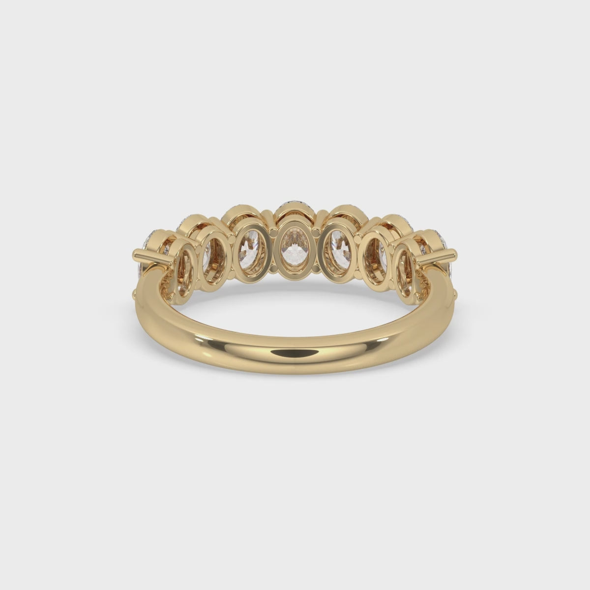 Oval Wedding Band In Yellow Gold