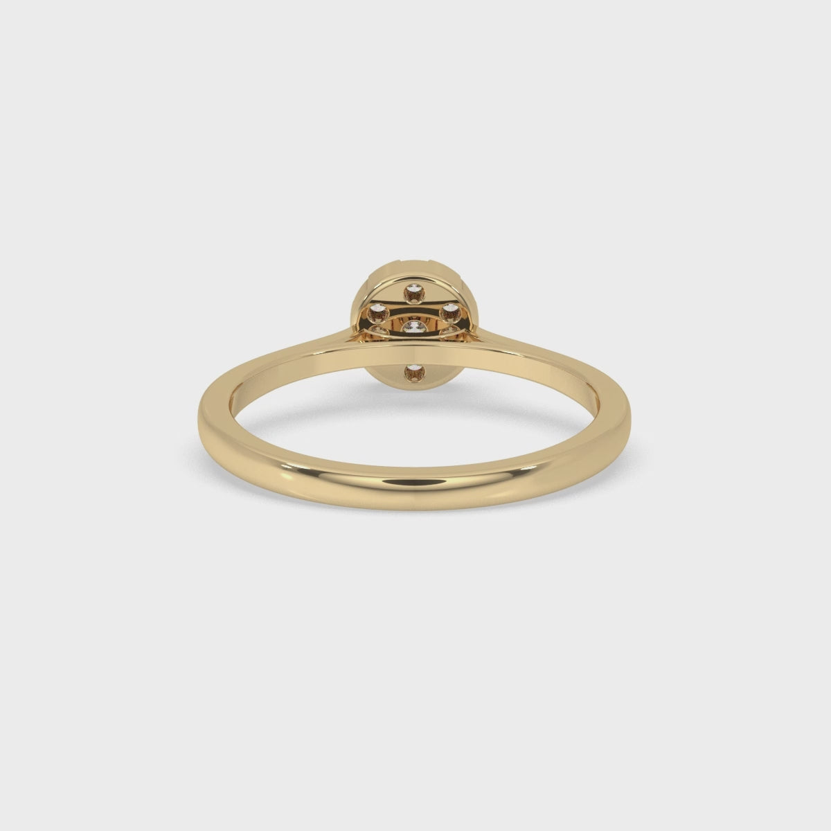 Antique Diamond Cluster Ring - Cathedral Setting