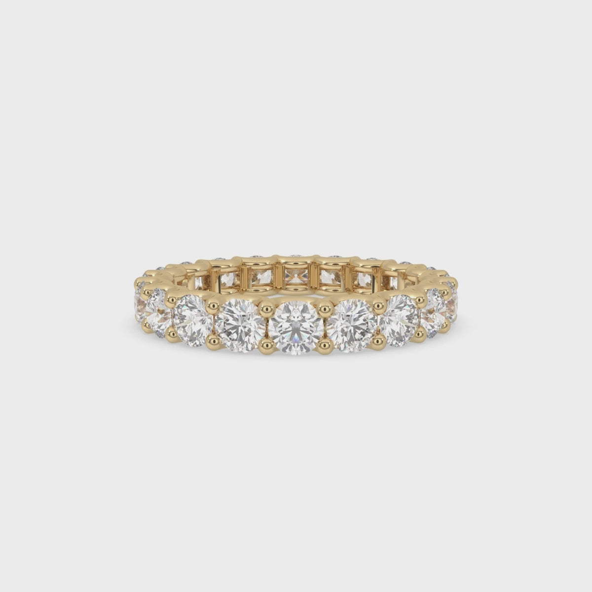 Full Eternity Yellow Gold Wedding Band
