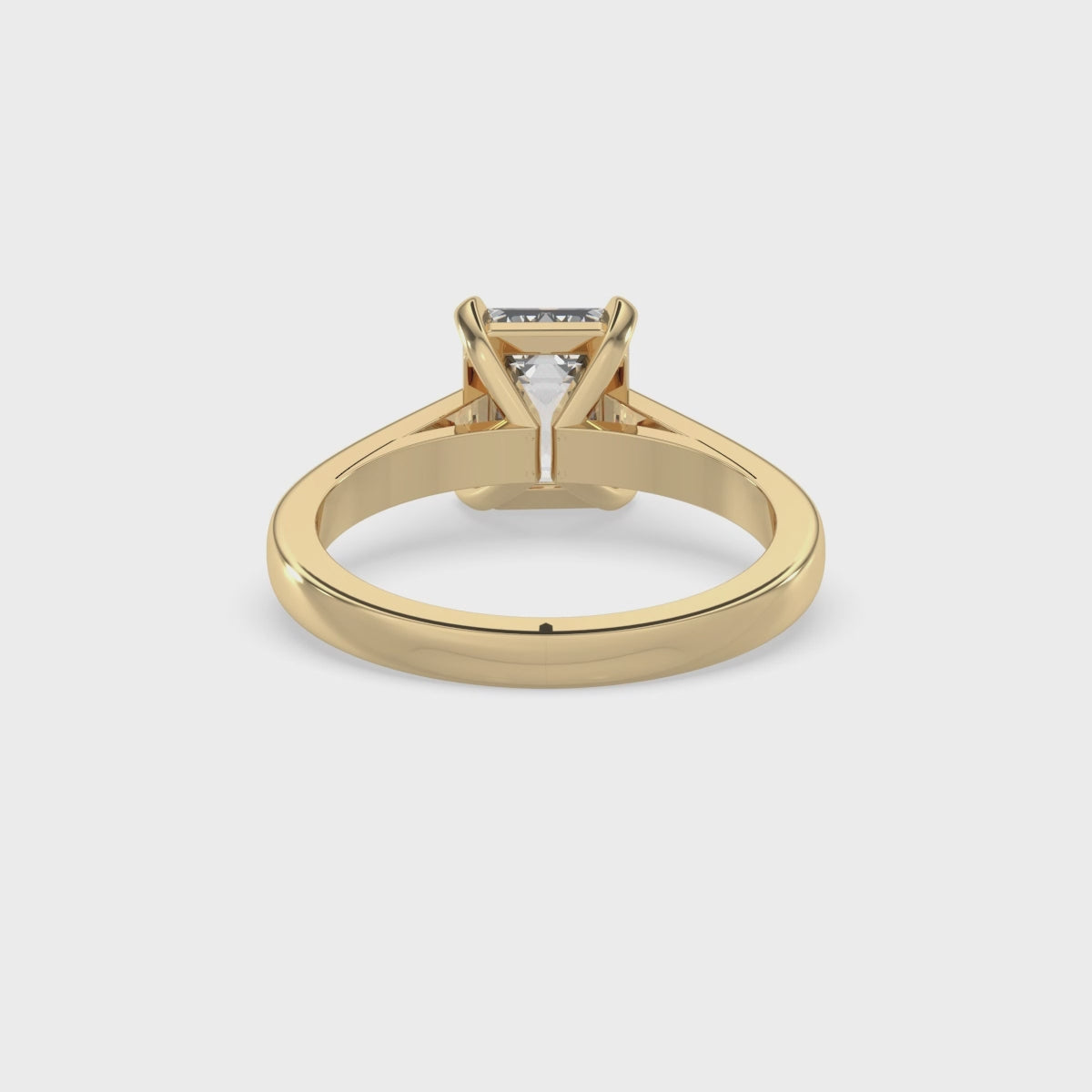 Two Carat Emerald Cut Diamond Ring