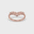 Curved Wedding Band - Round Rose Cut Diamonds