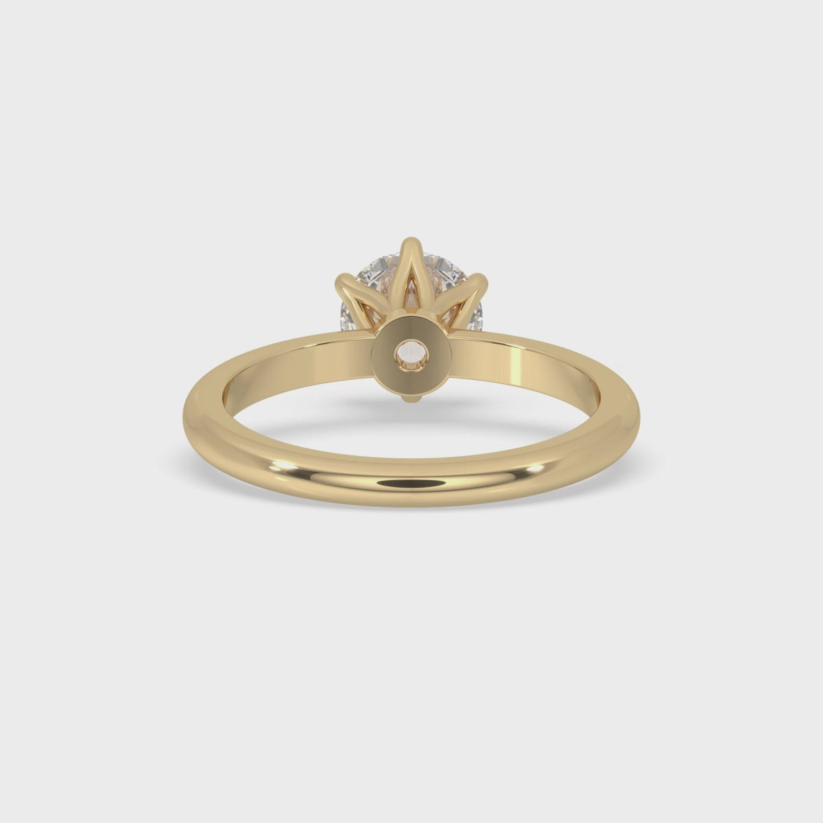 Round Diamond Solitaire 6 prong engagement ring