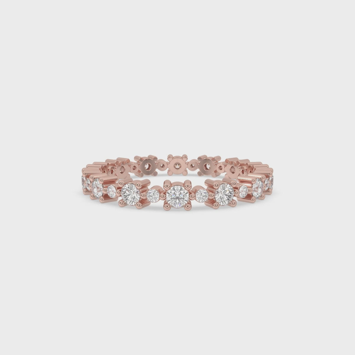 Lab Grown Diamond Rose Gold Eternity Band