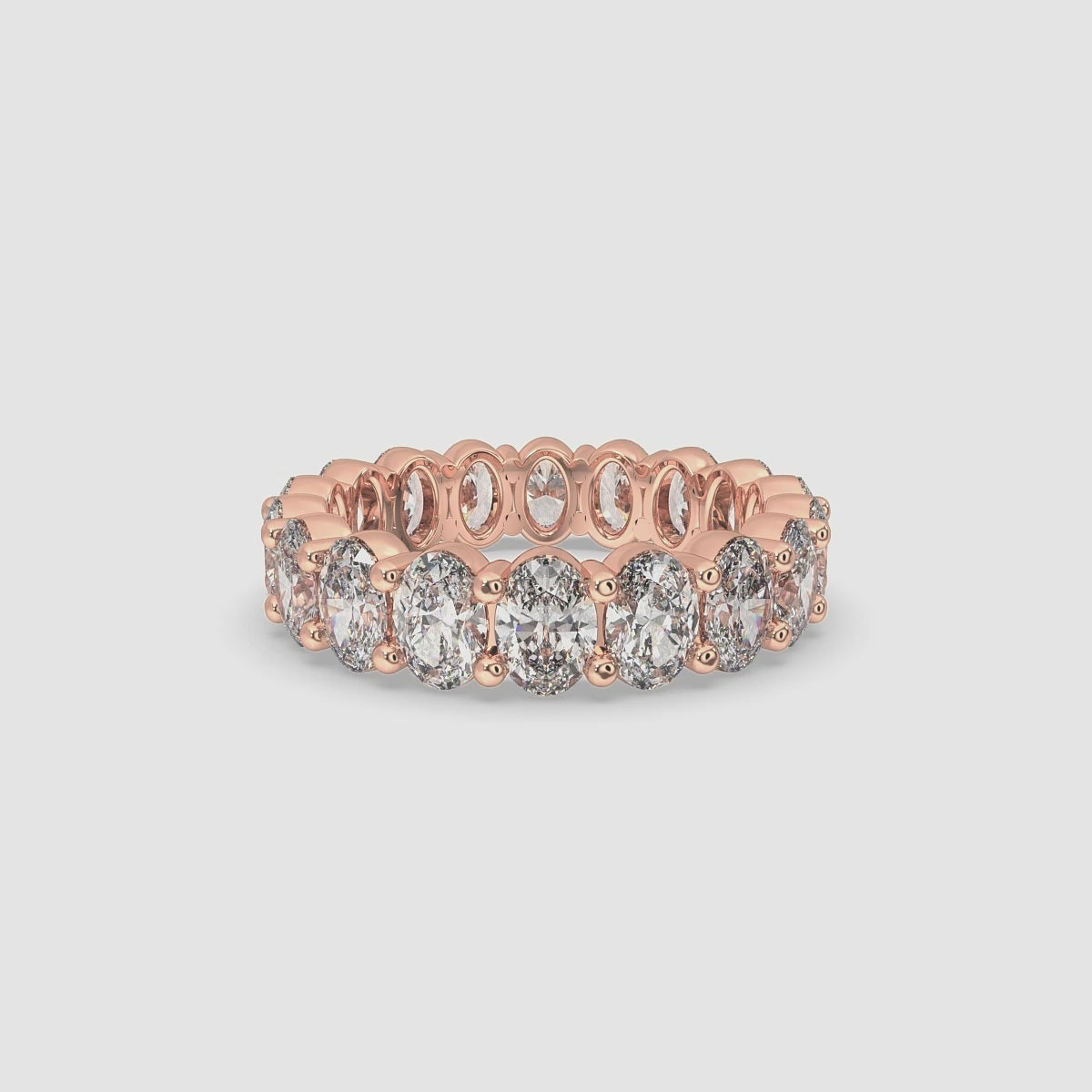 Oval Diamond Wedding Band - Perfect Eternity Band