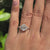 Vintage pear diamond ring with muse setting style.

