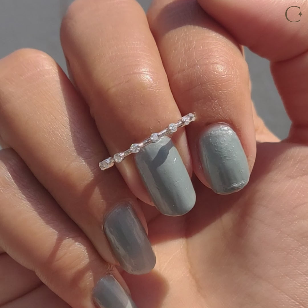 Stackable wedding band for effortless style.