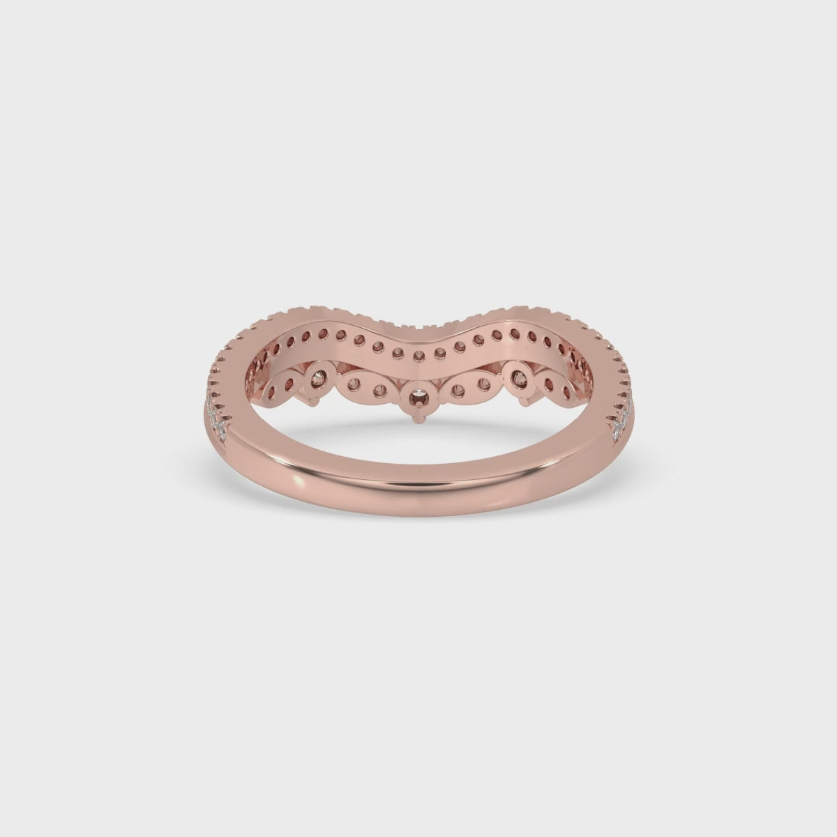 Tiara Wedding Band - Round Cut Diamonds