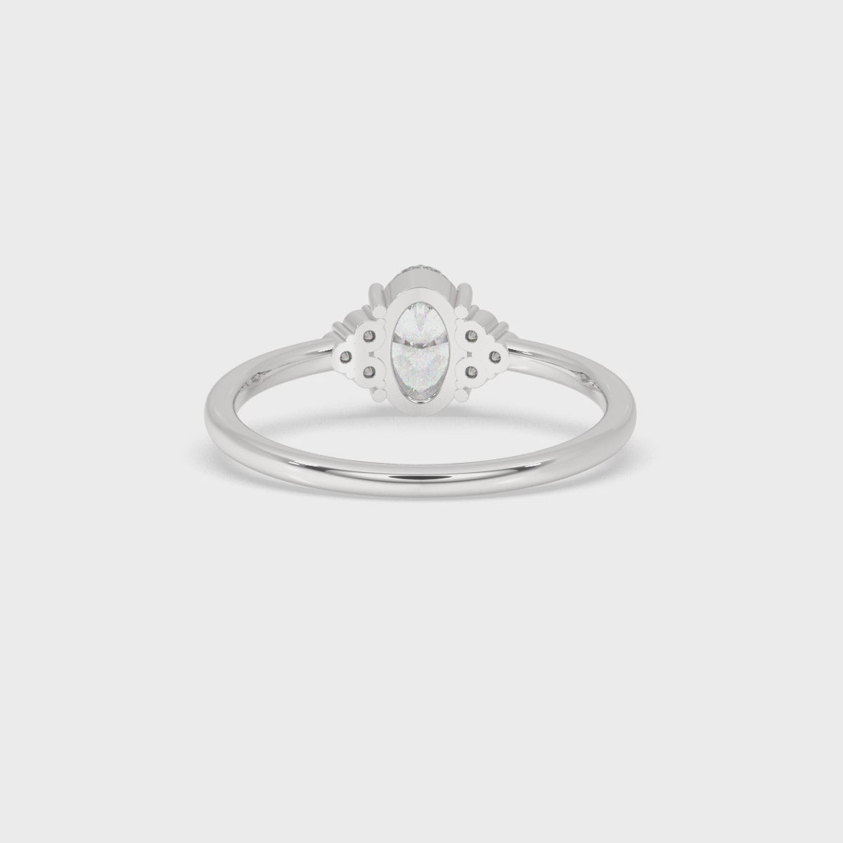 Oval Seven Stone Diamond Engagement Ring