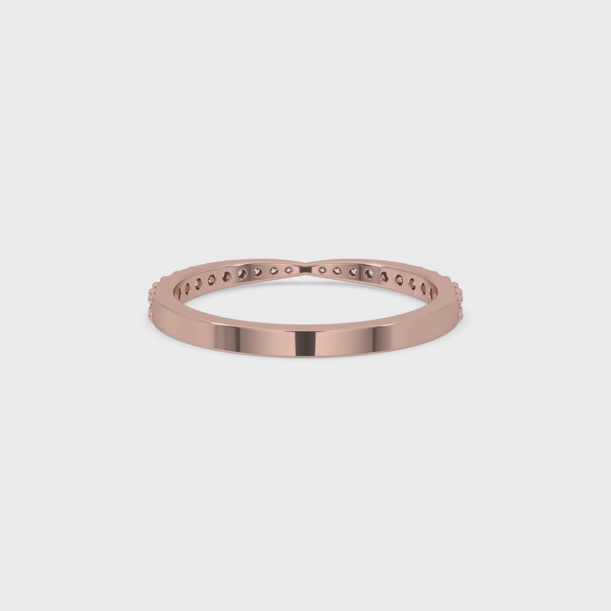 Wedding Ring Rose Gold - Round Diamond