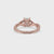 Twisted engagement ring - Emerald Cut Diamond