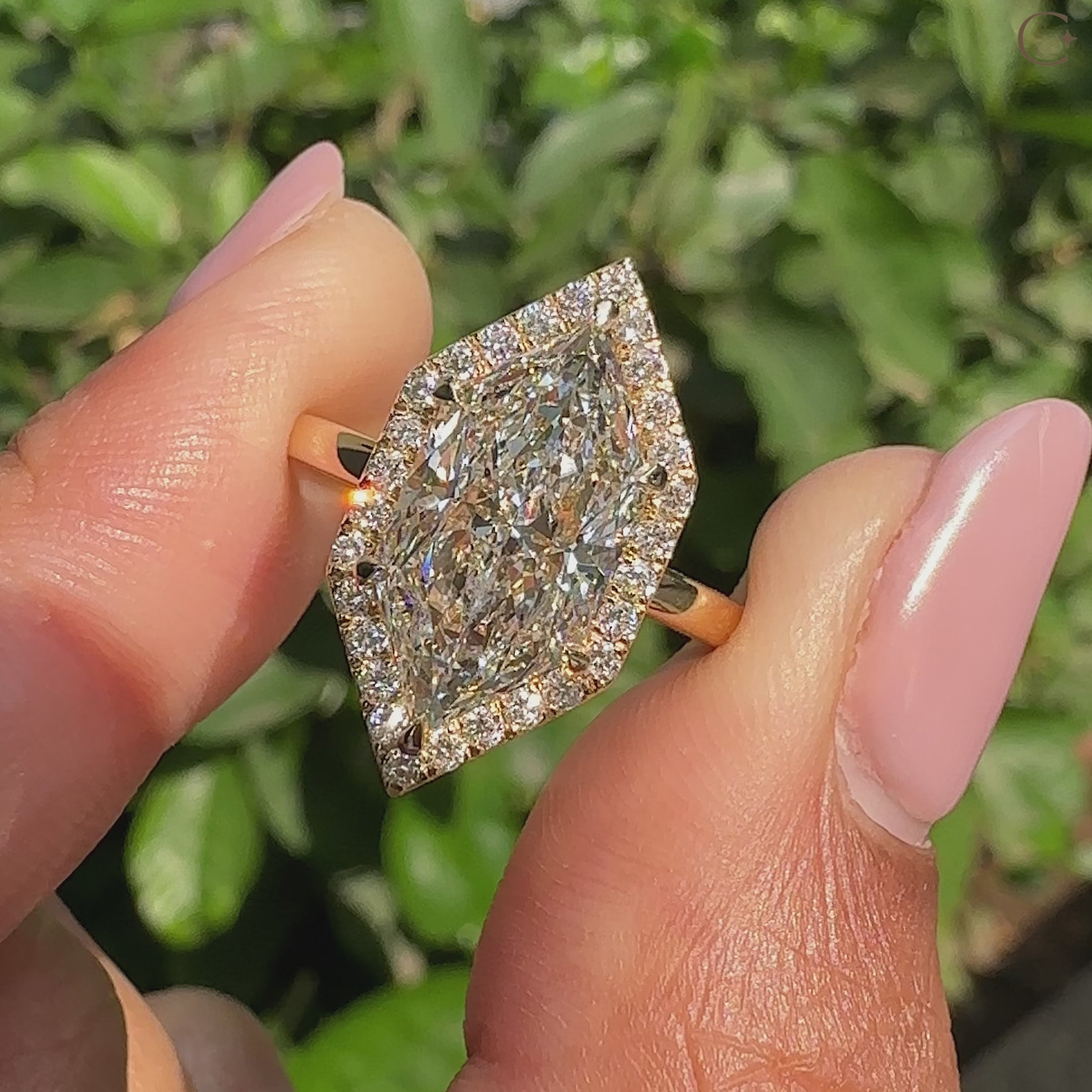 Carat Diamonds marquise engagement ring
