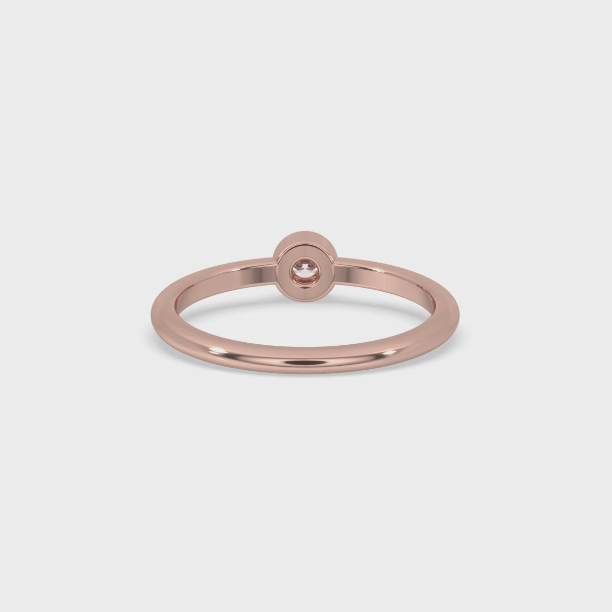 Bezel Set Diamond Ring in Round Diamond