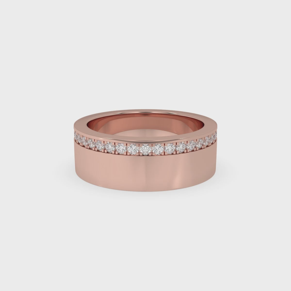 Round Cut Rose Gold Engagement Ring