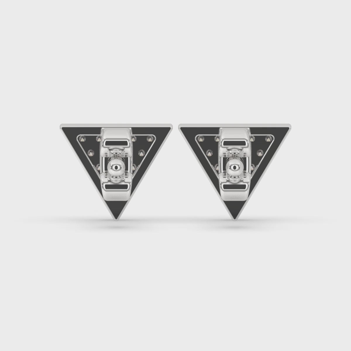 Triangle Earring In White Gold