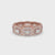 Emerald Cut Eternity Band - Halo Inspired Design