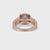Split Shank Ring With Round Halo Diamond