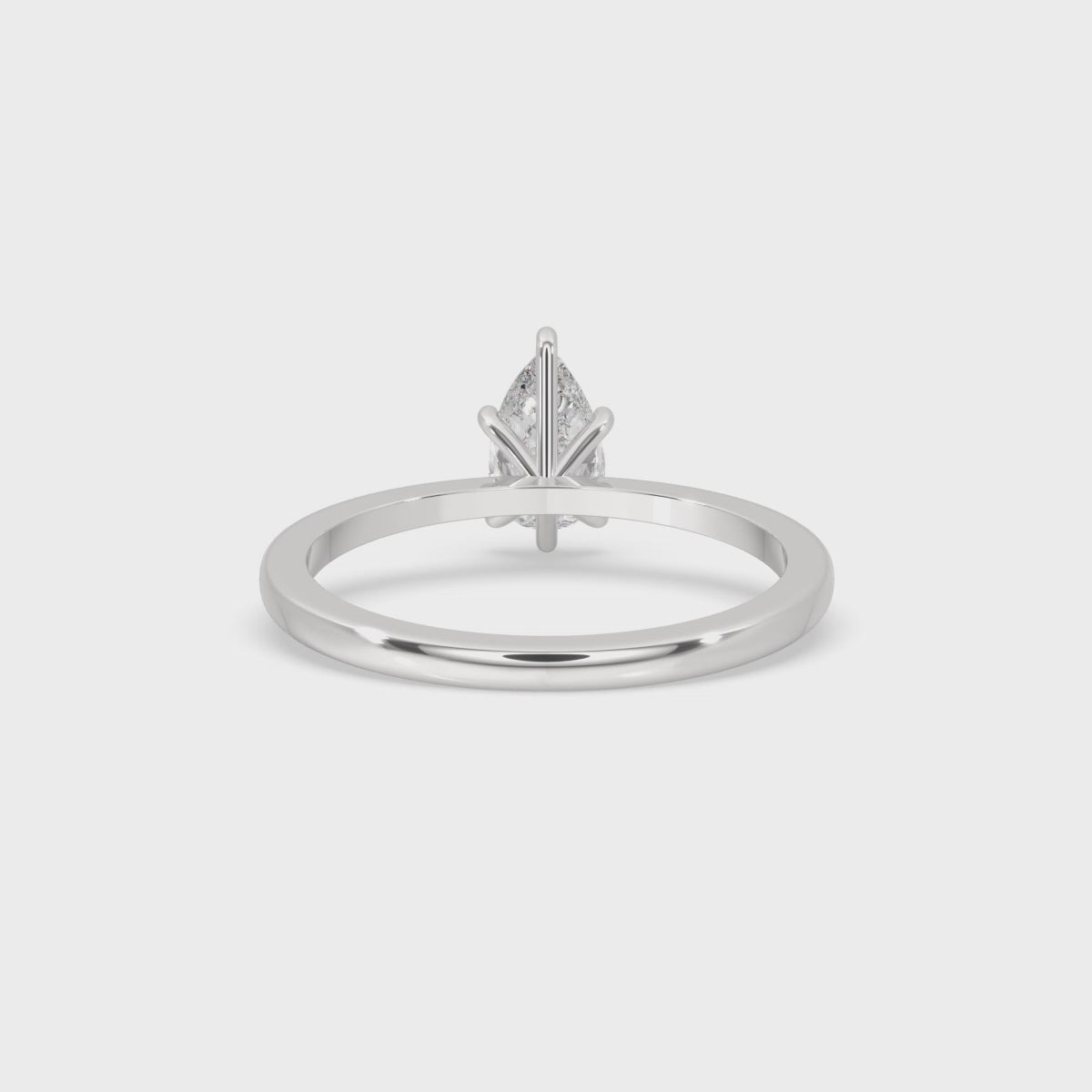 Pear Shape Diamond Ring With Solitaire Style
