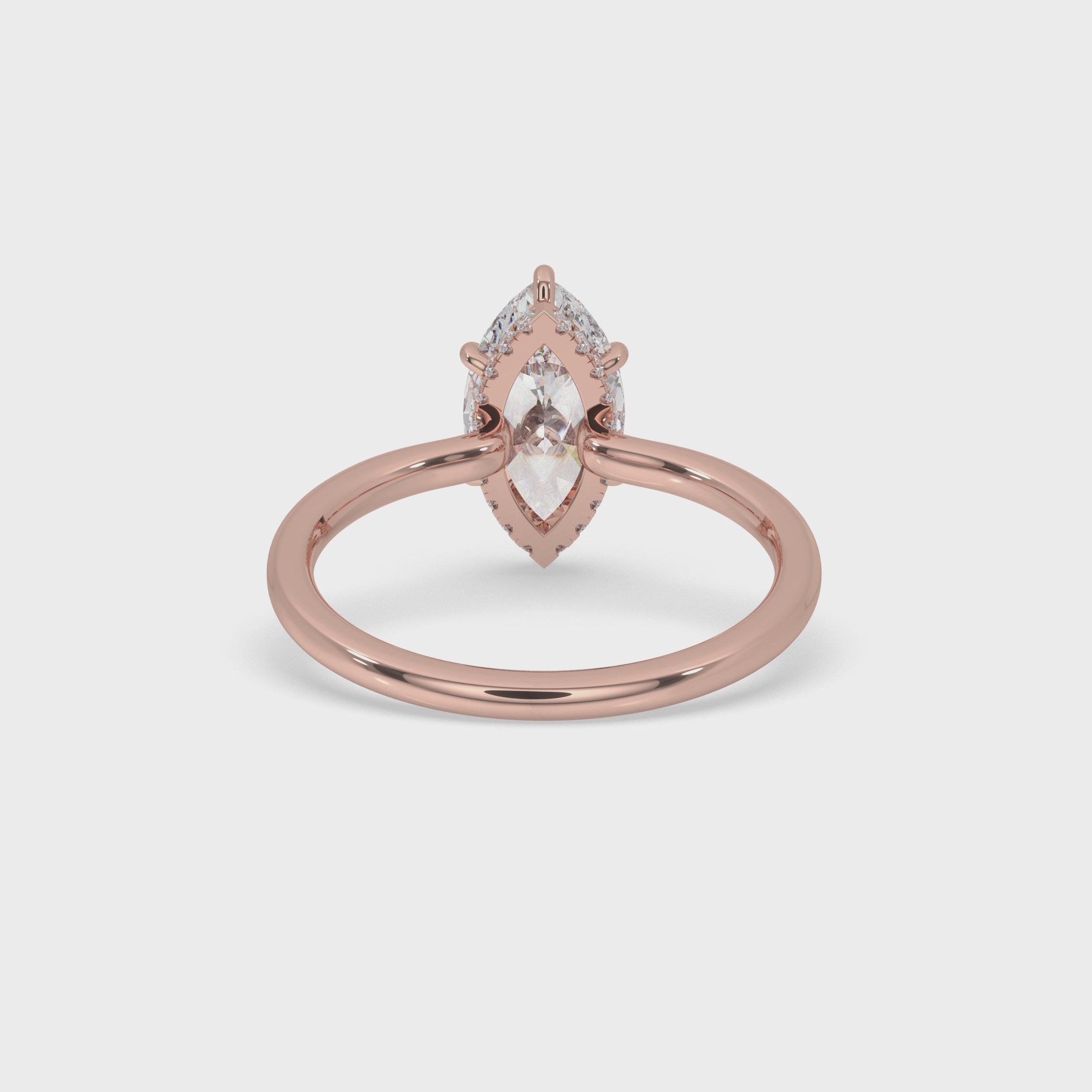 Marquise Diamond Engagement Ring in Classic Setting