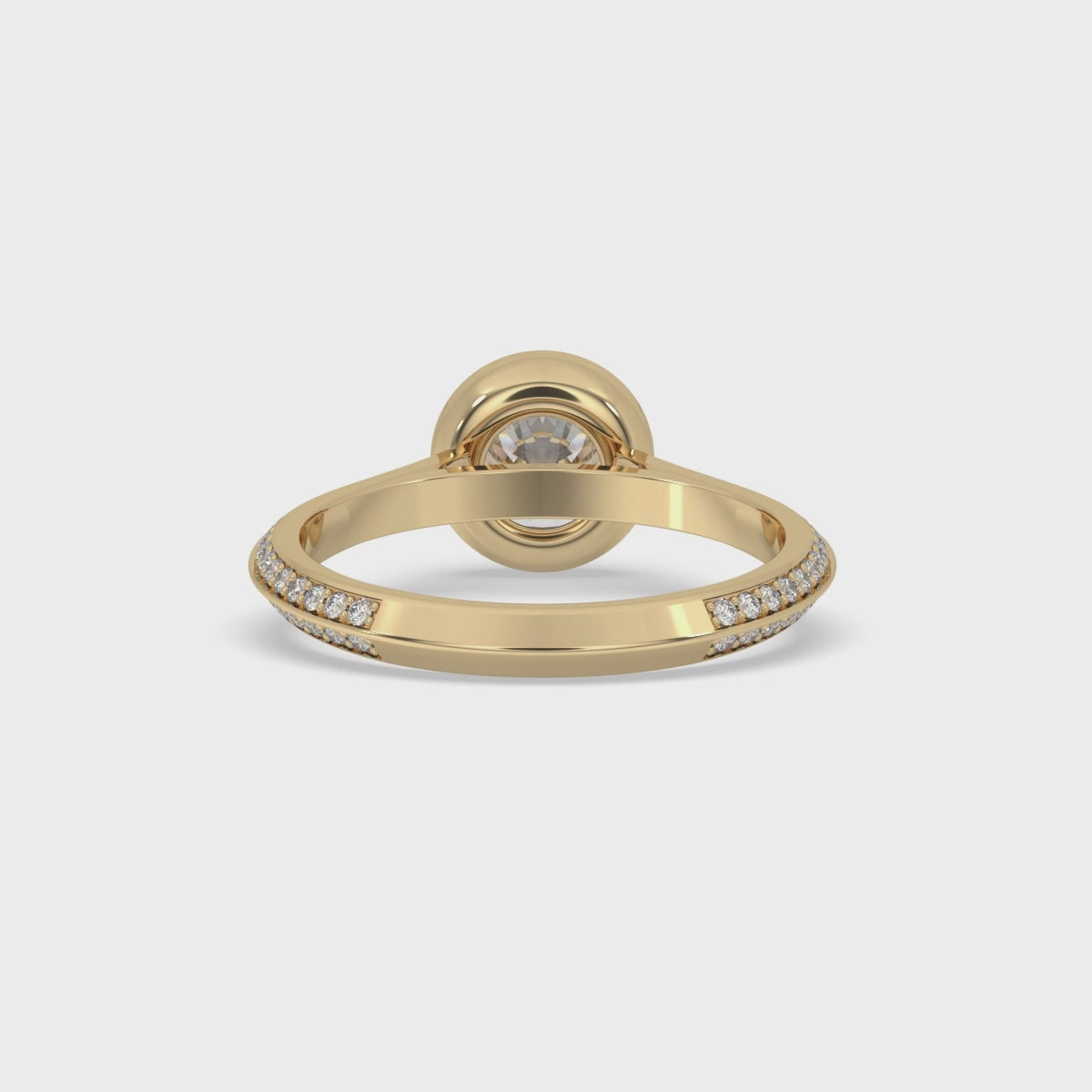 Bezel Set Engagement Ring with Lab Grown Diamond