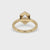 Oval Diamond Ring - Hexagon Halo Style