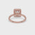 Emerald Cut Diamond Ring - Halo Setting