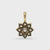 Cluster Halo Yellow Gold Diamond Pendant