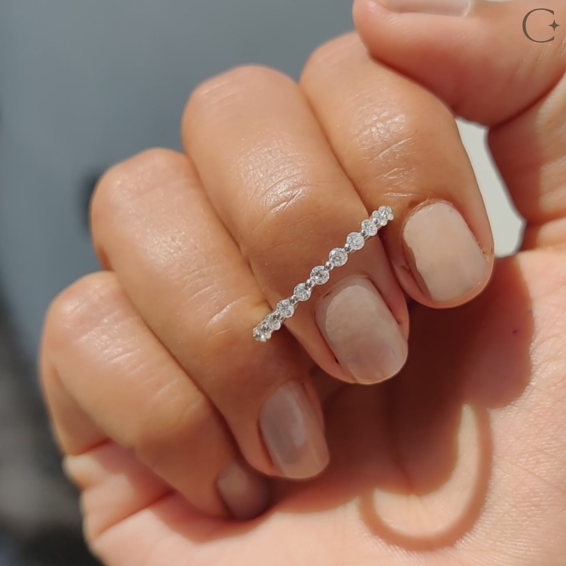 Round Cut Diamond With Rose Gold Wedding Band