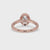Oval Halo Engagement Ring in Rose Gold