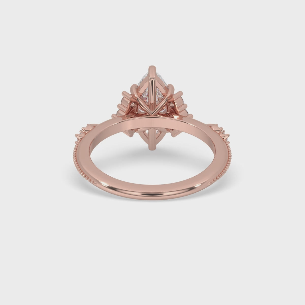 Marquise Engagement Ring with Side Stone