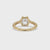 Rose Cut Diamond Ring - pave setting