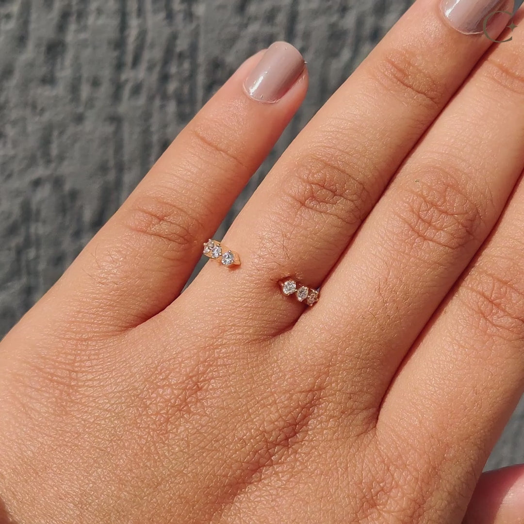 Handmade jewelry with round diamonds featured.
