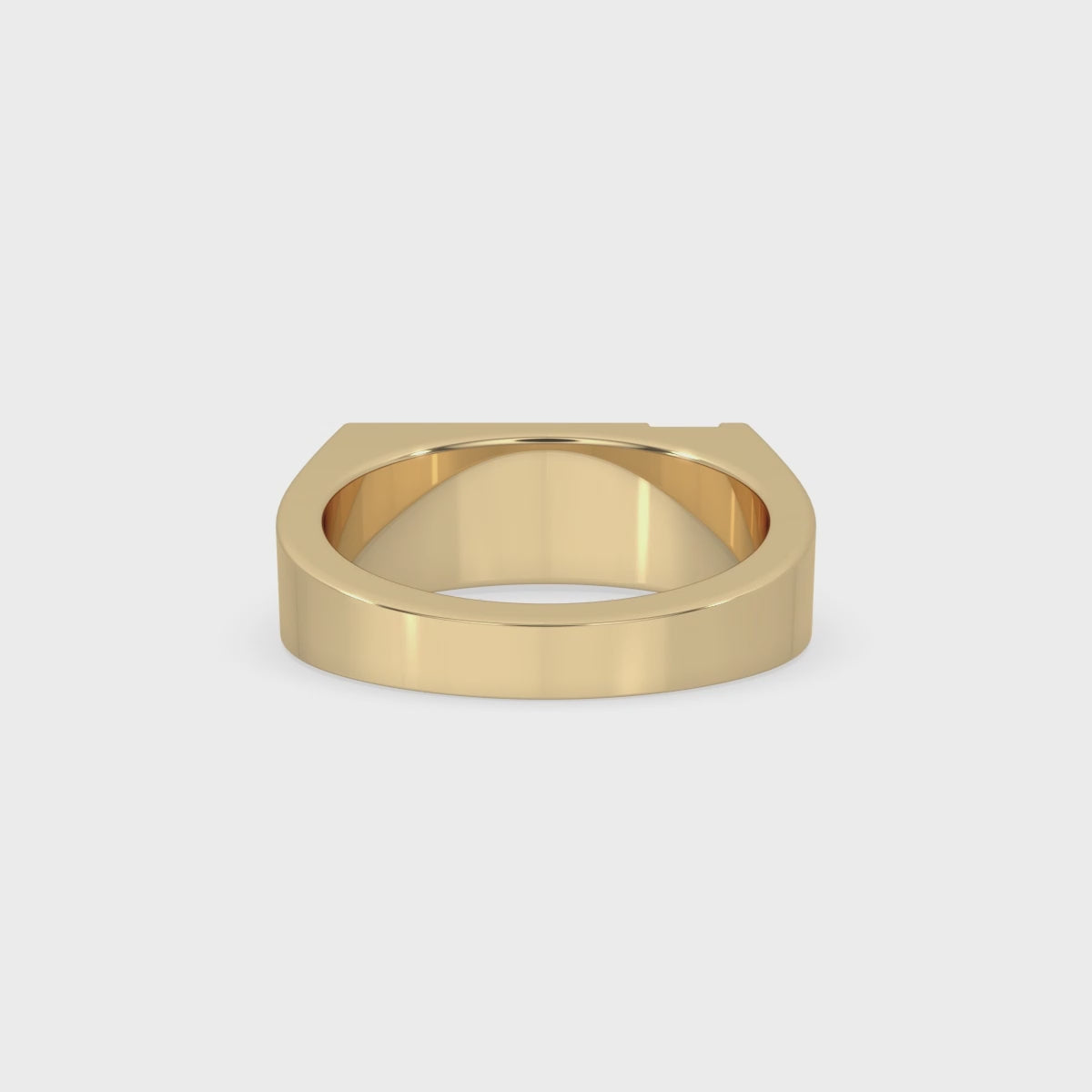 Yellow Gold Mens Wedding Band - 2 Stone