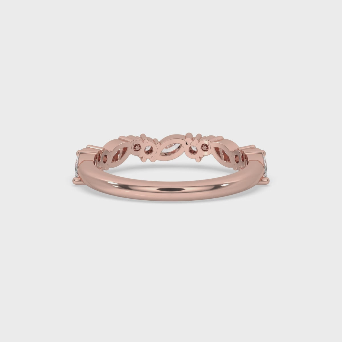 Marquise Diamond Wedding Band - Half Eternity