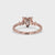 Heart Shaped Diamond Ring In Rose Gold
