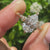 Pear cut diamond ring with milgrain and claw setting