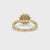 Diamond Cluster Engagement Ring With Prong Setting Charm