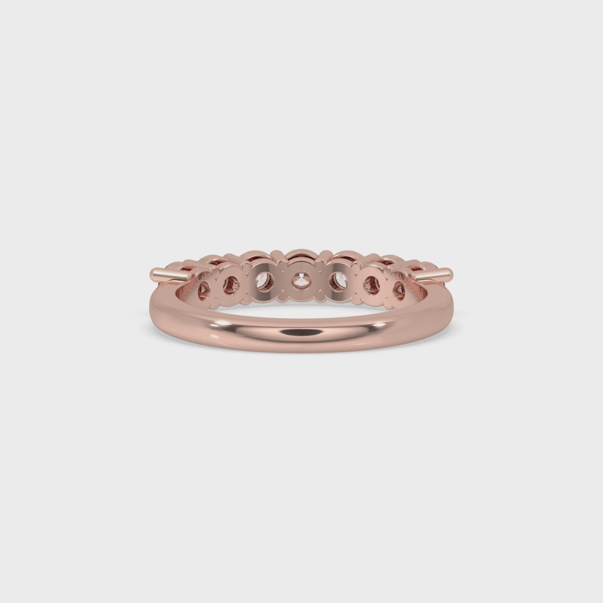7 Stone Diamond Band In Rose Gold