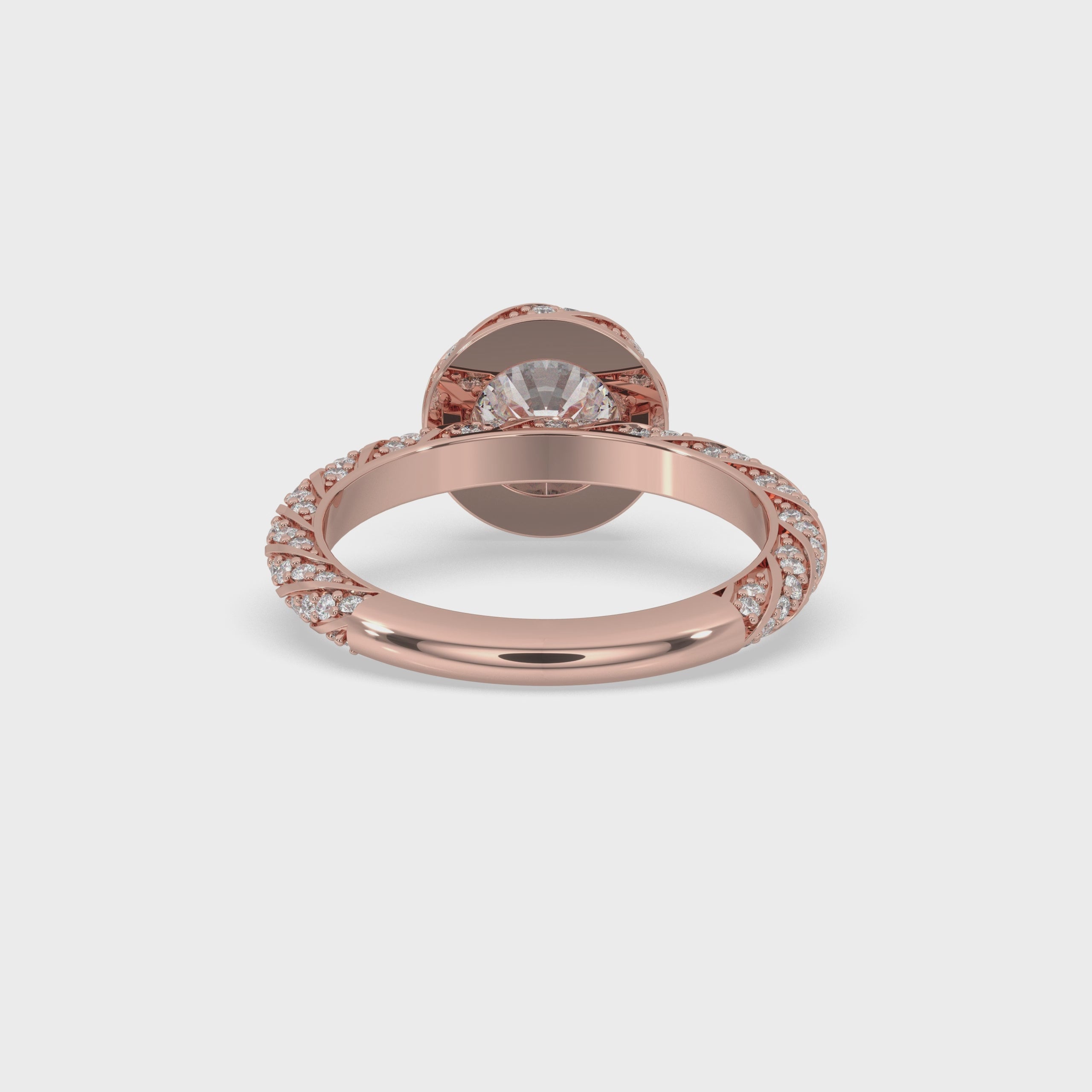 Round Diamond Engagement Ring - Twist Ring