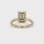 Hidden Halo Engagement Ring with Radiant Cut Style