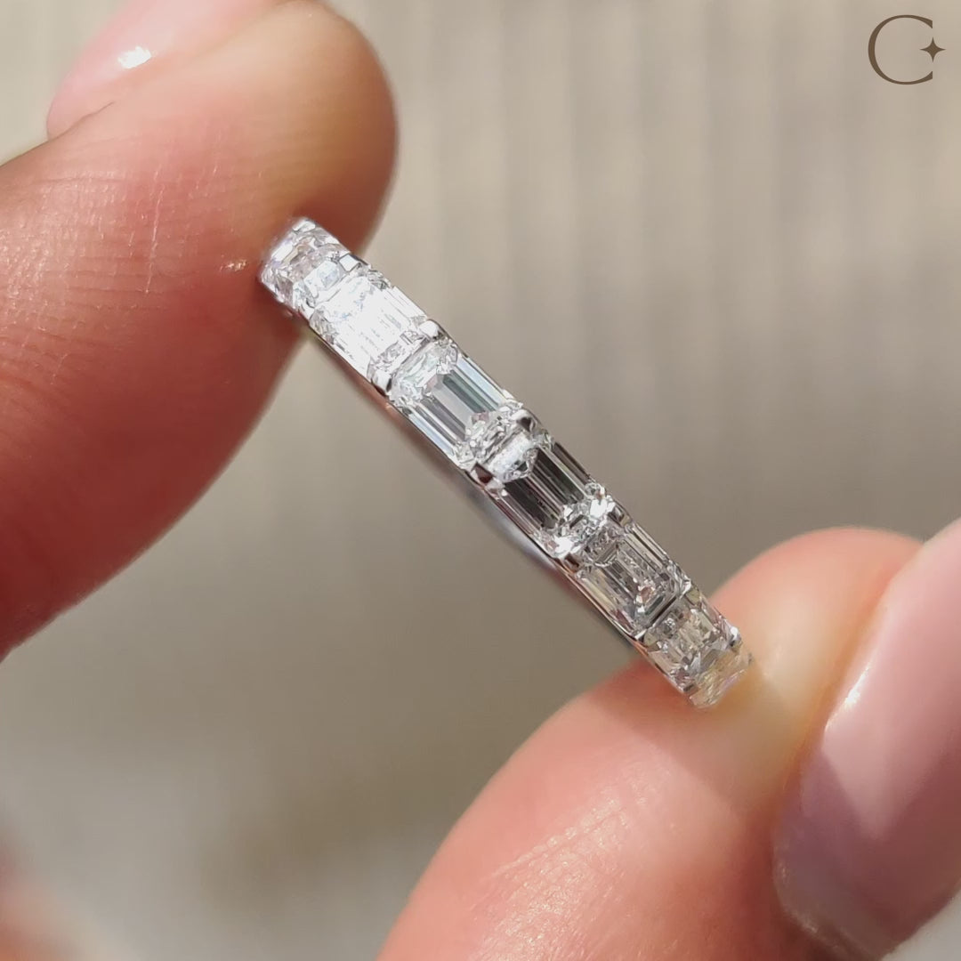 Eternity band symbolising everlasting love and graceful design.
